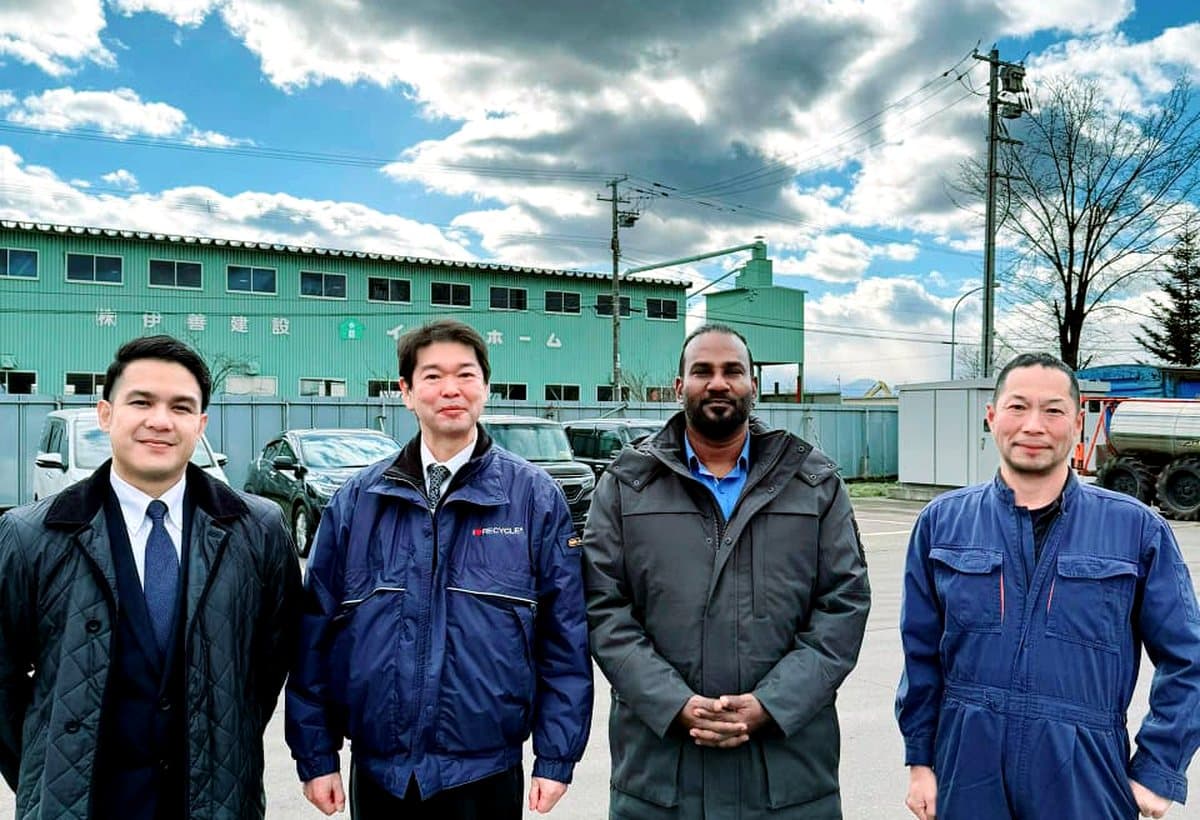 PERKESA leadership visiting an international recycling facility in Hokkaido, Japan